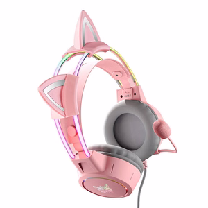 ONIKUMA X15Pro Gaming Kõrvaklapid roosa/Cat Ears