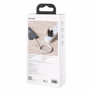 USB-C kaabel jaoks Lightning Baseus Cafule, PD, 20W, 1m (valge)