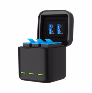 3-slot laadija box Telesin  jaoks GoPro Hero 12 / Hero 11 / Hero 10 / Hero 9
