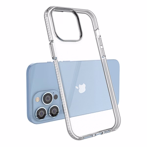 Spring Case ümbris iPhone 14 Pro Max silikoonist kate koos raamiga must