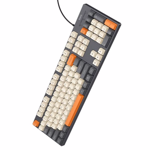 Juhtmega QWERTY-klaviatuur Hoco GM61, kolmevärviline (valge, hall, oranž)