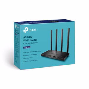 Must kahesageduslik TP-Link Archer C6U AC1200 gigabitine Wi-Fi ruuter
