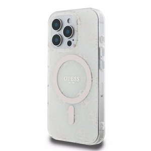 Guess IML 4G Background MagSafe iPhone 16 Pro Ümbris - valge