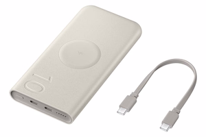 Powerbank Samsung EB-U2510XUEGEU induktiivne 10000 mAh 2x USB-C 25W SFC - beež