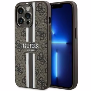 Guess GUHMP13LP4RPSW iPhone 13 Pro / 13 6.1" коричневый/коричневый hardcase 4G Printed Stripes MagSafe