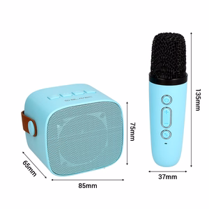 Blavec Portable Bluetooth Speaker WS-07 Karaoke Party - 5W with 2 microphones (WS07-2MBL) blue