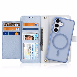 Dux Ducis Lawa Leather Ümbris jaoks Samsung Galaxy S25+ with Detachable Magnetic Wallet - sinine