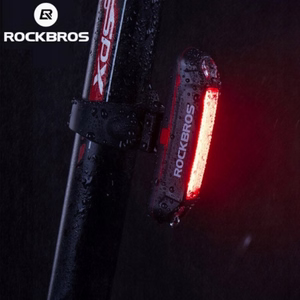 Rockbros A54BK tagumine jalgrattatuli + Micro USB - USB-A kaabel - must