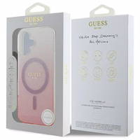 Guess IML Glitter Gradient MagSafe iPhone 16 Plus Ümbris - roosa