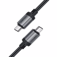 Acefast C20-03 USB-C kaabel - USB-C 480Mb/s 3A 1.2m - must