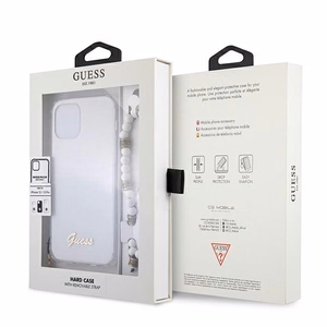 Guess GUHCP12MKPSWH iPhone 12/12 Pro 6.1" прозрачный жёсткий чехол White Pearl