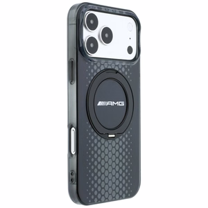 Mercedes AMG IML Double Layer Urban Line ümbris seadmele iPhone 18 Pro Max / 17 Pro Max, rõngastoega, MagSafe-ühilduv – must
