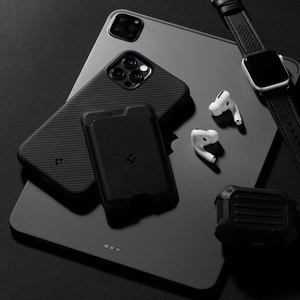 Spigen Valentinus magnetiline rahakott MagSafe'iga - must