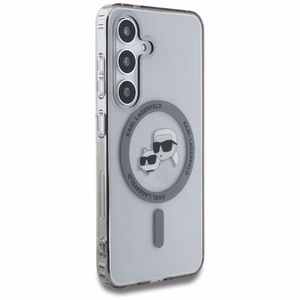 Karl Lagerfeld Button Karl & Choupette Heads Printed Logo MagSafe Samsung Galaxy S25 ümbris must