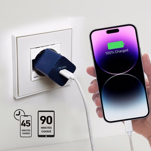 SBS TETRGAN1C20B 20W GaN Wall Laadija koos Power Delivery - sinine