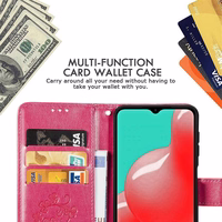 Ümbris Flower Book Samsung A356 A35 5G rose-punane