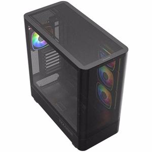 MODECOM Volcano AQ300 ARGB kesktornkorpus, must