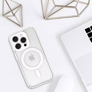 Acrylic Color Magsafe Ümbris jaoks Samsung Galaxy S24 FE valge