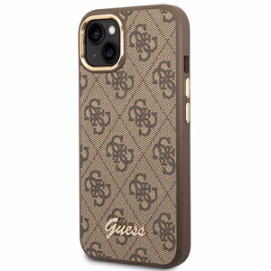 Guess GUHCP14MHG4SHW iPhone 14 Plus 6.7 "brown / brown hard ümbris 4G Vintage kuldne Logo