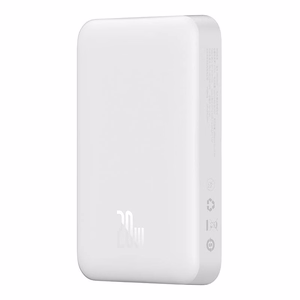 Powerbank Baseus Magnetic, 10000mAh, USB-C 20W, MagSafe (valge)