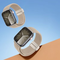 DUX DUCIS strap MIXTURE PRO stretchable braided jaoks Apple Watch 42 / 44 / 45 / 49 mm beige