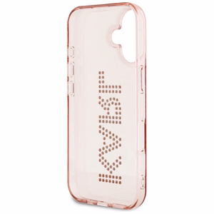 Karl Lagerfeld IML Rhinestones Logo iPhone 16 Ümbris - Roosa