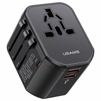 USAMS Adapter siec 2xUSB+1xUSB-C T59 20W 4w1 US/AU/EU/UK must CC179TC01 (US-CC179) Universal Reisilaadija