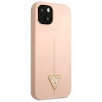 Guess GUHCP13SSLTGP iPhone 13 mini 5.4" roosa/roosa kõvakaaneline silikoonist kolmnurkne korpus