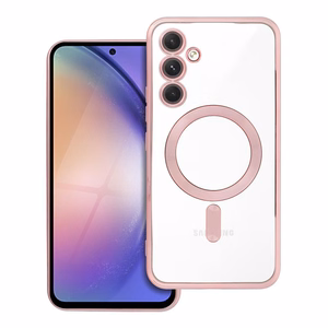 Чехол для Samsung A54 Electro Mag Cover совместимый с MagSafe розовое золото