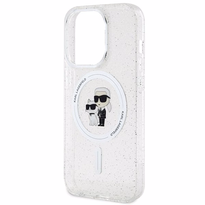 Karl Lagerfeld Karl&Choupette Glitter MagSafe чехол для iPhone 15 Pro - прозрачный