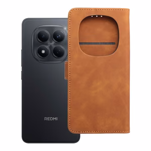 TENDER Book ümbris XIAOMI Redmi Note 15 PRO 5G pruunile numbrile