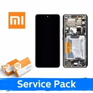 LCD Display Compatible With Xiaomi 14 Ultra With Frame / White / (Service Pack)