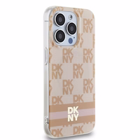DKNY IML Checkered Mono Pattern & Printed Stripes MagSafe ümbris jaoks iPhone 13 Pro / 13 - roosa