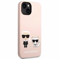 Karl Lagerfeld KLHMP14MSSKCI iPhone 14 Plus 6.7 "hardcase light roosa / light roosa Silicone Karl & Choupette Magsafe