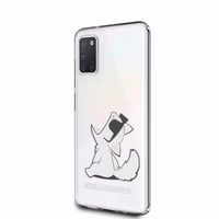 Karl Lagerfeld Choupette Fun ümbris Samsung Galaxy A31 jaoks - Läbipaistev