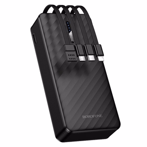Borofone Akupank 20000mAh BJ84A Smooth - USB - with USB, Type C, Lightning and Micro USB cables must