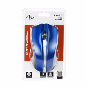 ART juhtmevaba computer hiir 2,4G 1000 dpi AM-97 sinine