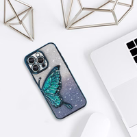 Tel Protect Butterfly Water Ümbris jaoks Iphone 13 Pro sinine