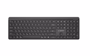 Клавиатура Gembird (KB-WPS-03-CYRL) – Bluetooth, кириллическая раскладка, чёрный