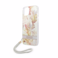 Guess GUOHCP14MHFLSU iPhone 14 Plus 6.7 "lilla / lilla hardcase Flower Strap