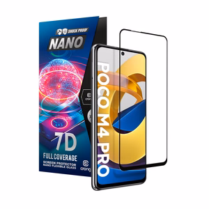 Crong 7D Nano Flexible Glass 9H kogu ekraani kattev hübriidne ekraanikaitse seadmele Xiaomi POCO M4 Pro 5G