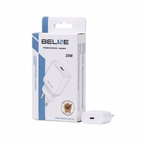 Beline Võrgulaadija 1x USB-C 25W valge (ainult pea) PD 3.0 BLNCW25 GaN