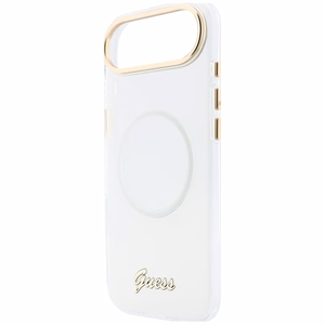 Guess IML Gradient Script Metal MagSafe Ümbris for iPhone Air - valge