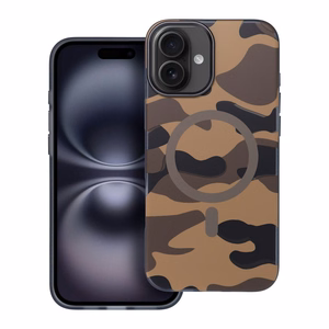 Ümbris jaoks iPhone 16 PRO Forcell F-Protect Levels Dual Layer 4D technology compatible with Magsafe Military Drop-Test desert camo