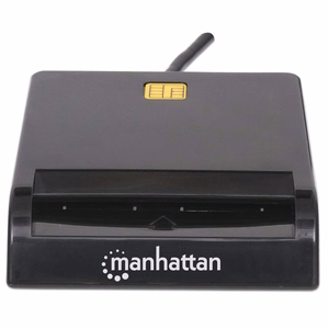 Manhattan USB-A kontakt-kiipkaardilugeja, 12 Mbps, väline, must, kaabel 105 cm