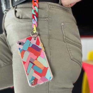 Värviline ketiga ümbris geelist paindlik elastne ümbris keti ripatsiga Xiaomi Redmi Note 10 Pro jaoks mitmevärviline (1)