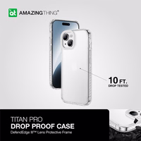 Amazing Thing Titan Pro Ümbris 10FT IP156.7TPCL do Iphone 15 Plus läbipaistev