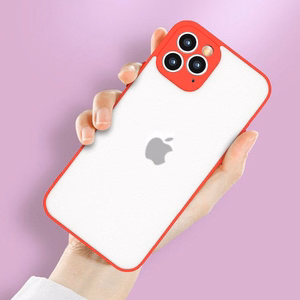 Milky Чехол силиконовый гибкий полупрозрачный для Xiaomi Redmi Note 10 / Redmi Note 10S красный
