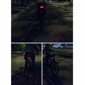 Rockbros LKWD-R1 tagumine jalgrattatuli laseriga ja kaugjuhtimispuldiga + Micro USB - USB-A kaabel - must