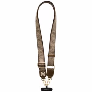 GUESS universal strap GUUCNP4DGMW (4G PU Strap Tether Patch Strass Metal Logo) brown